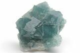 Cubic, Blue-Green Fluorite Crystal Cluster with Phantoms - China #217443-2
